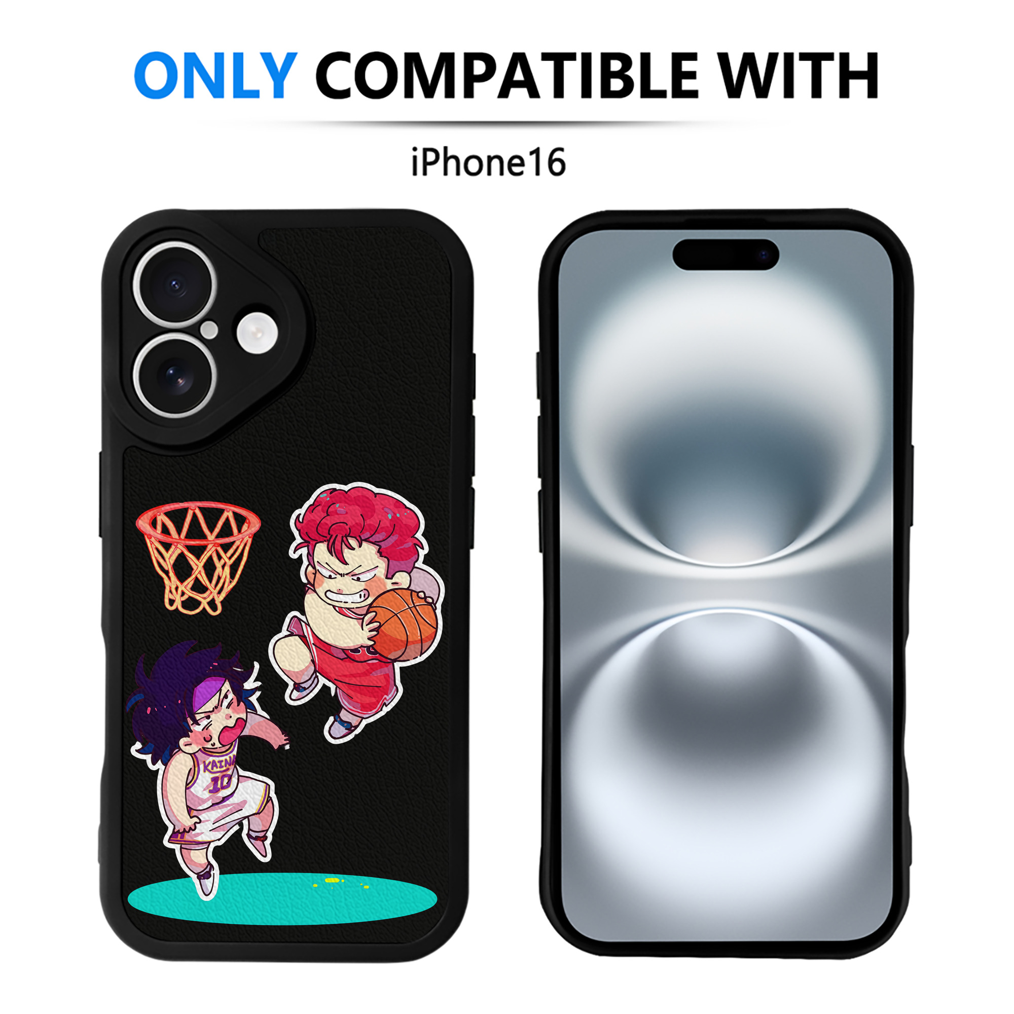 （画像用） SLAM DUNK／スラムダンク 【iPhone 16シリーズ対応】シリコンスマホケース（レザー調） 材質：シリコン